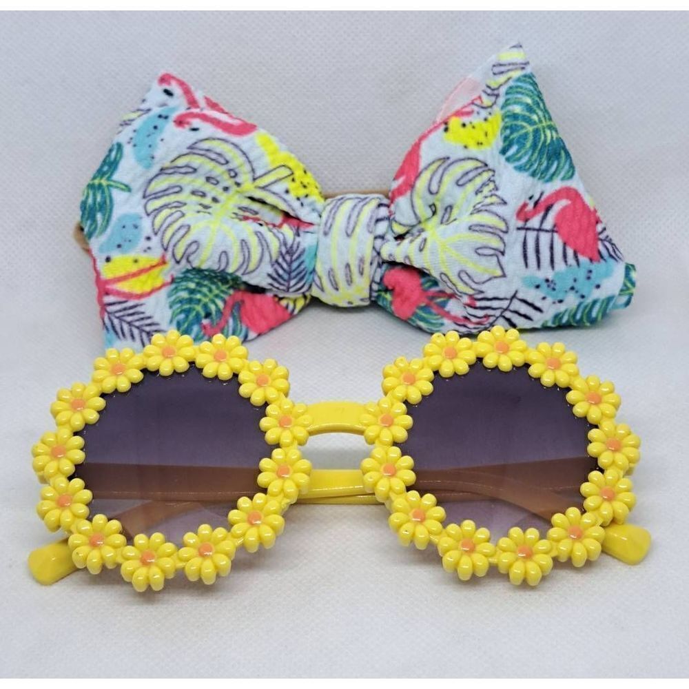 Baby girl sunglasses and headband set